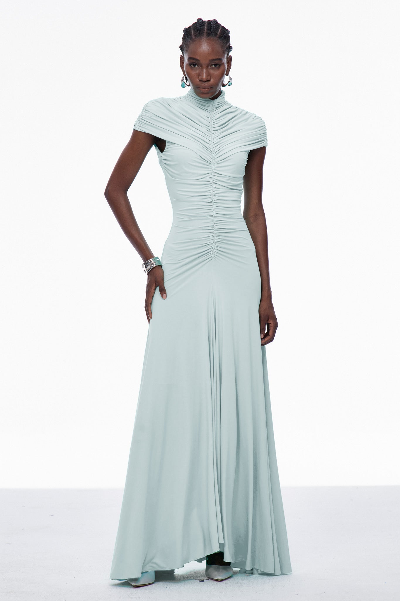 Caradog Ruch Ruffle Maxi Dress