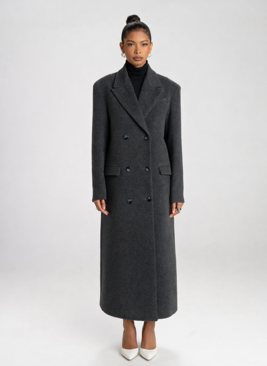 Charcoal Wool Coat – Elegant & Warm Winter Outerwear 3