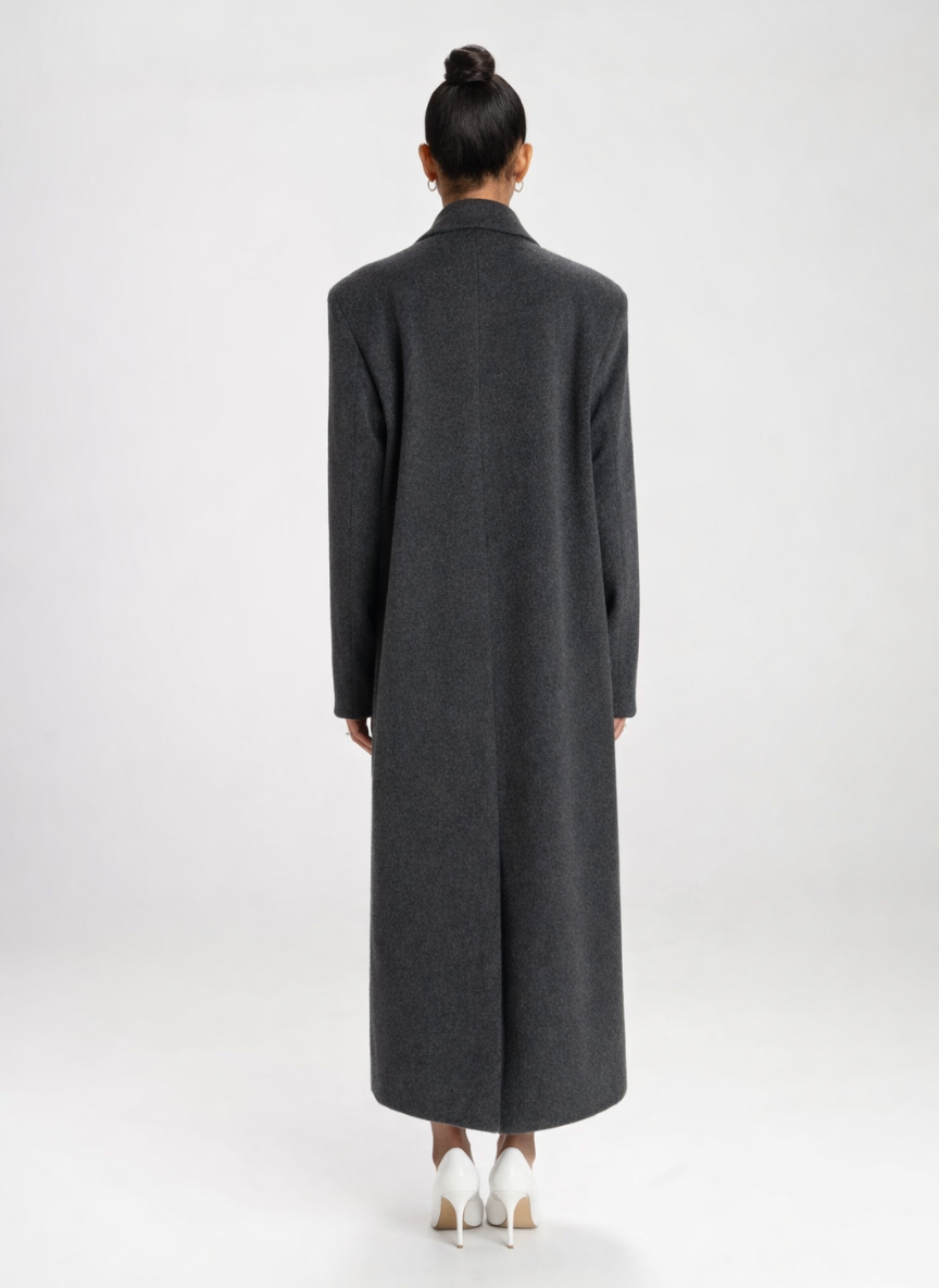 Charcoal Wool Coat – Elegant & Warm Winter Outerwear 4