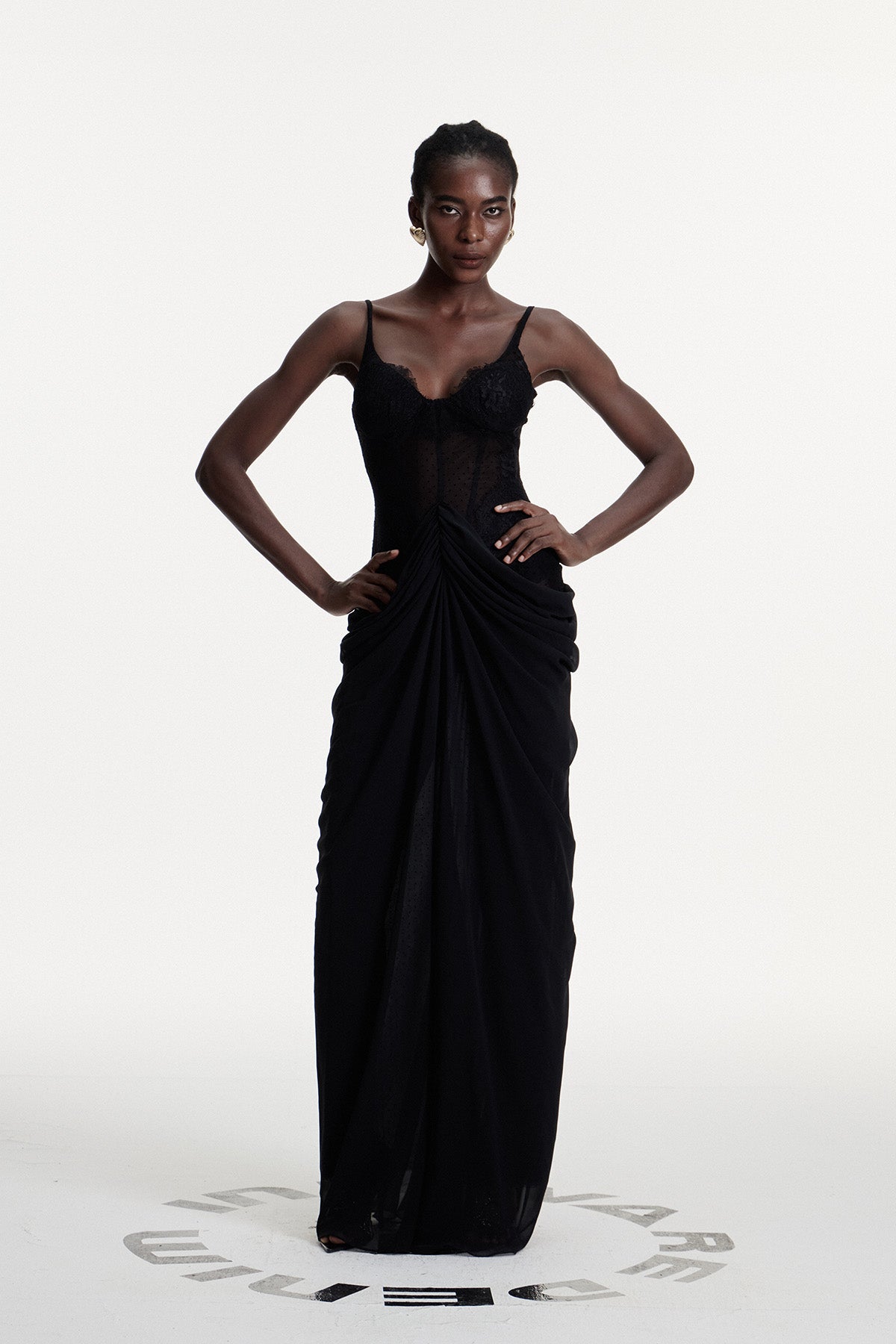 Constance Lace Ruffle Maxi Dress