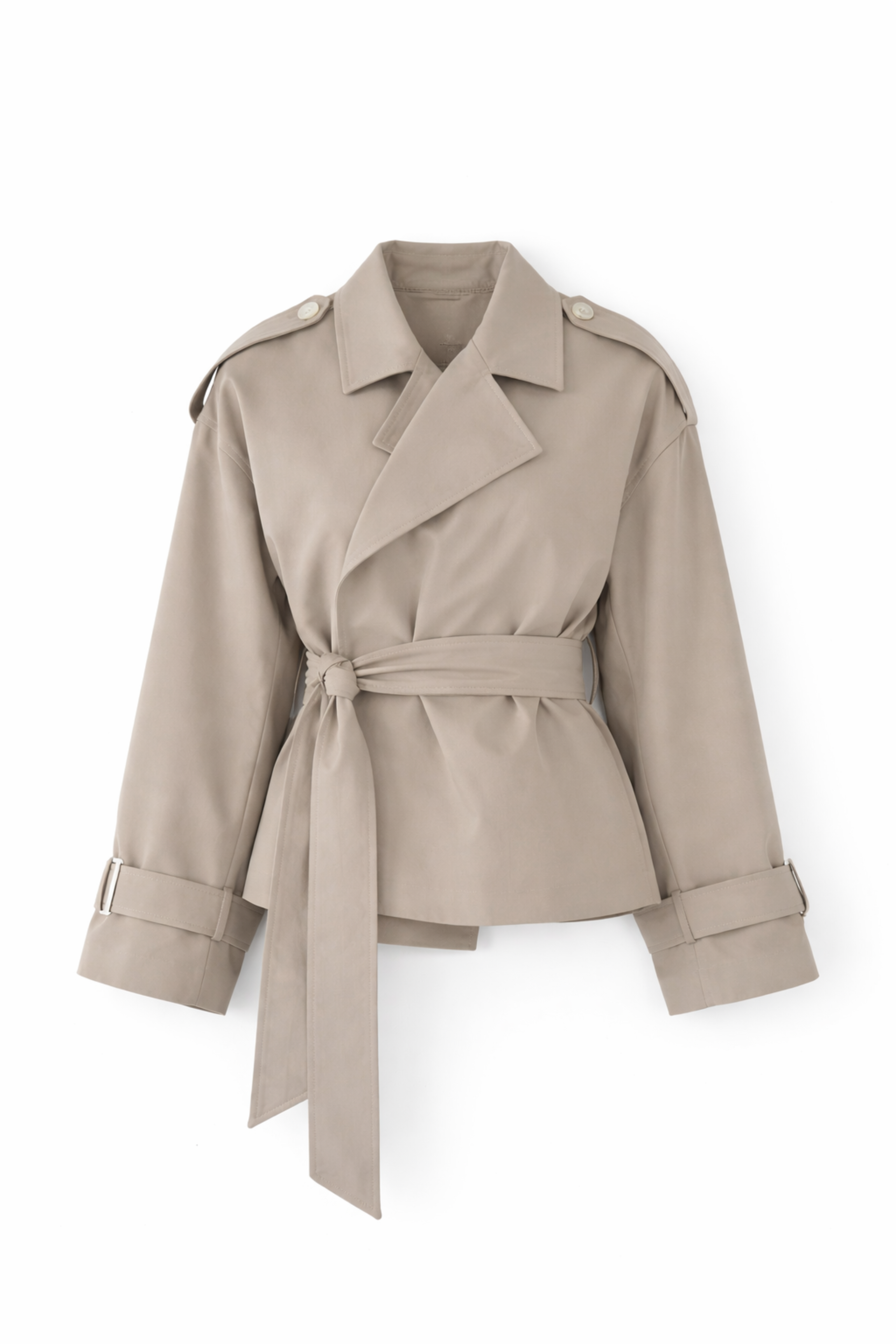 Cropped Trench Coat | Oversized Modern Silhouette 4