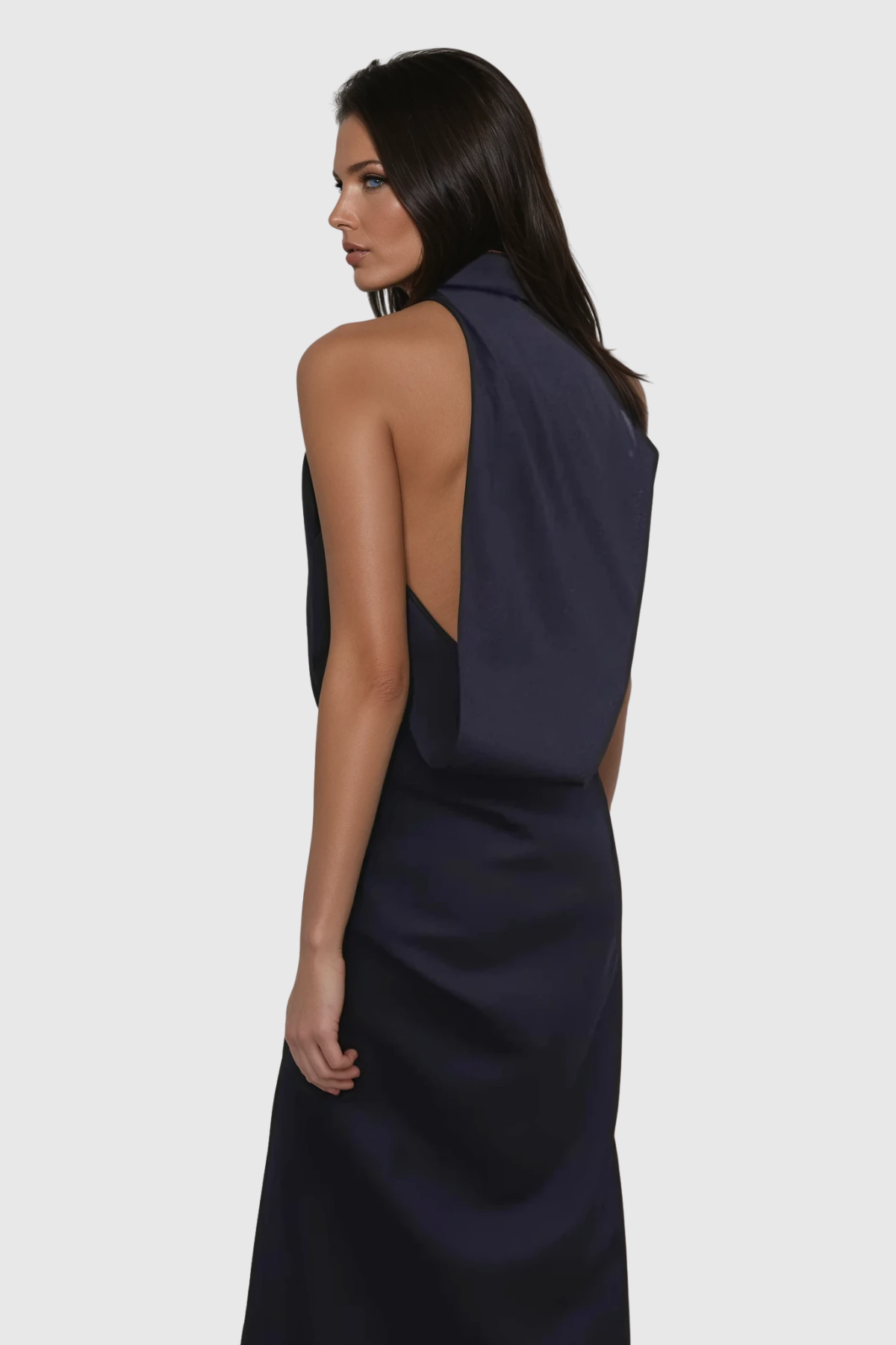 Daan Asymmetric Ruch Maxi Dress