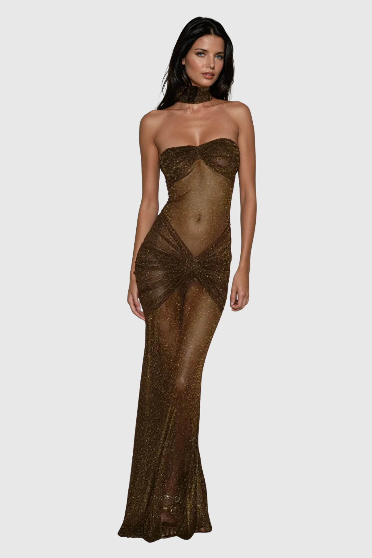 Daedalus Strapless Sequin Maxi Dress