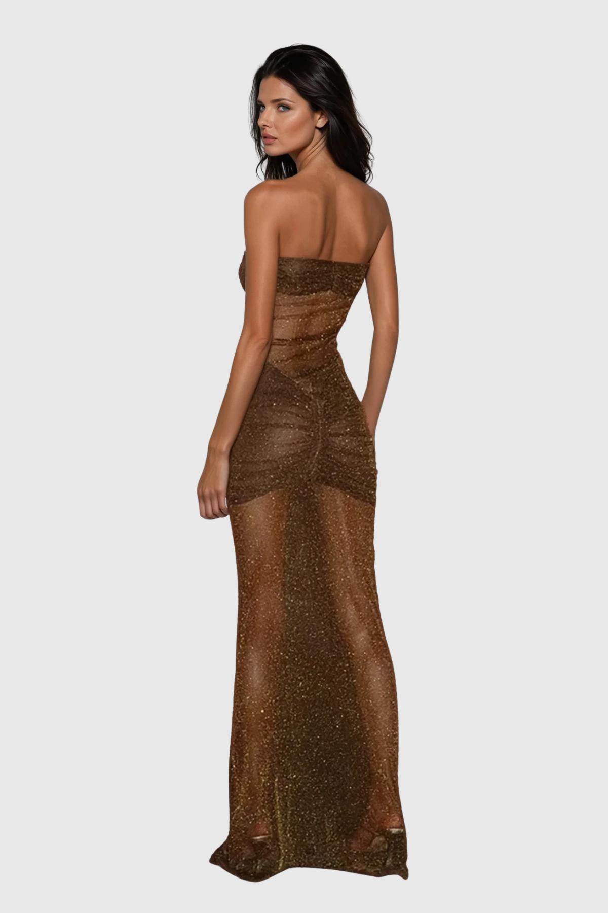 Daedalus Strapless Sequin Maxi Dress