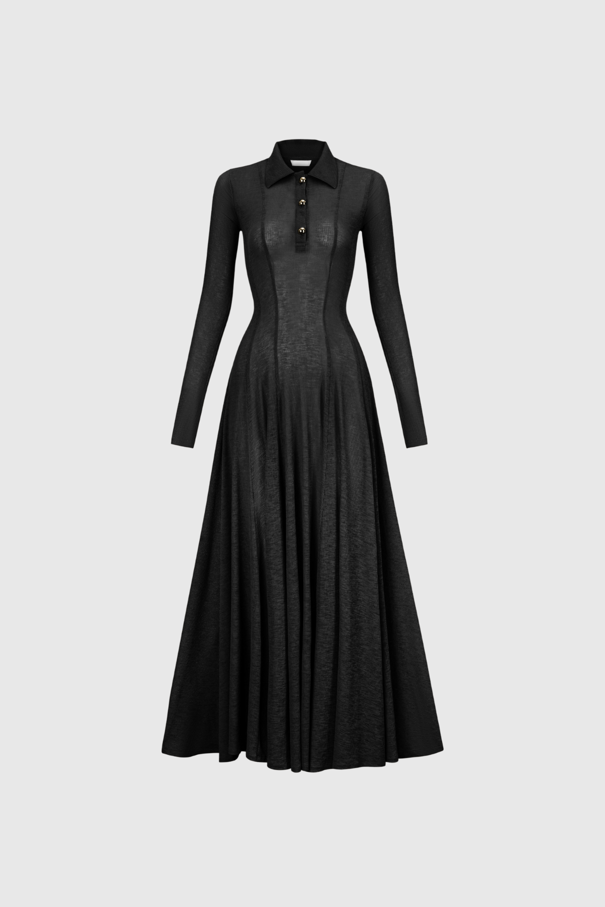 Long Sleeve Ruffle Knit Maxi Dress – Elegant Comfort & Refined Feminine Touch