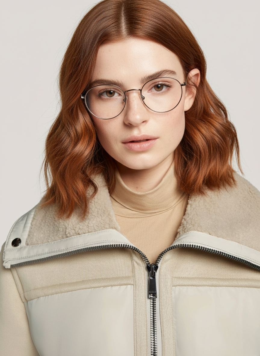 Faux Down Biker Jacket – Suede & Teddy Hybrid for Cozy Winter Style 4