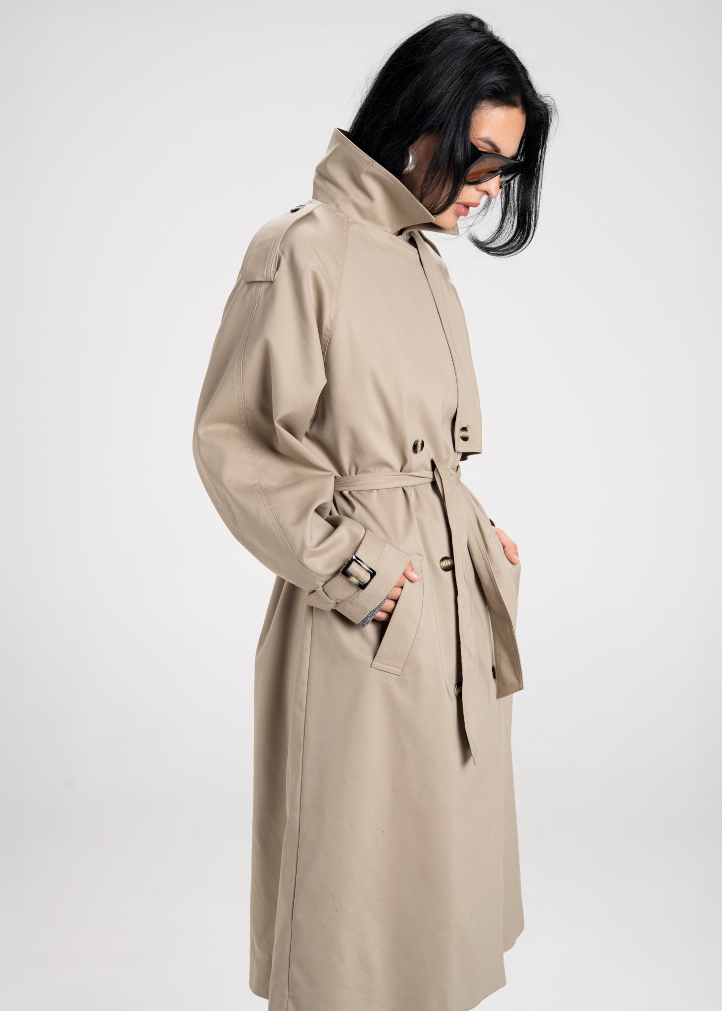 90's Long Trench Coat 