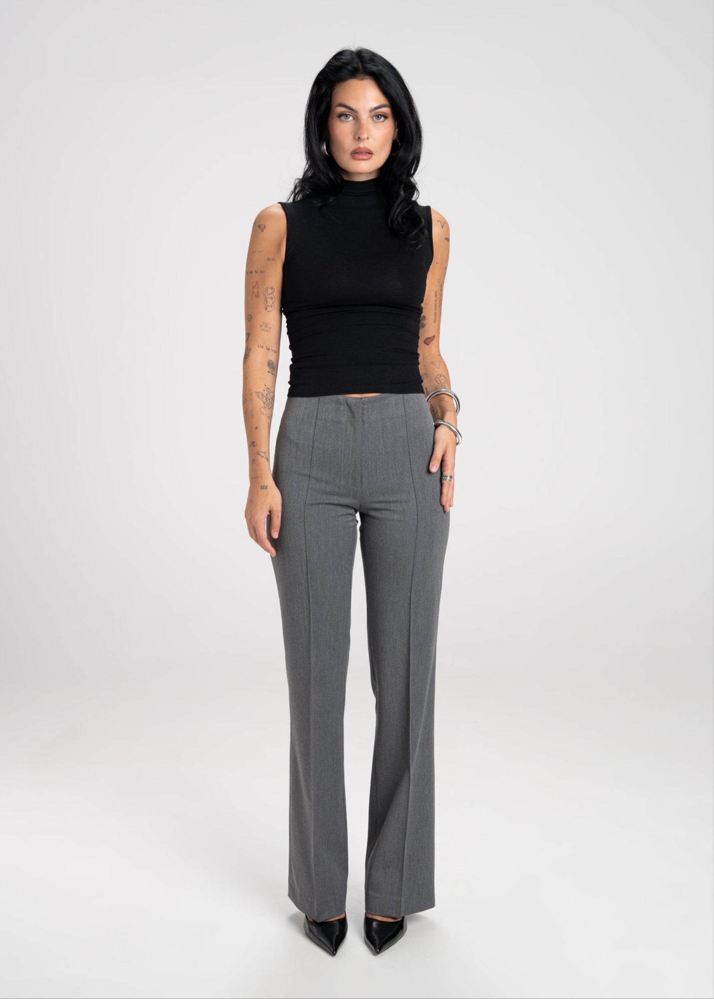 Jagger Flare Trousers - Black 