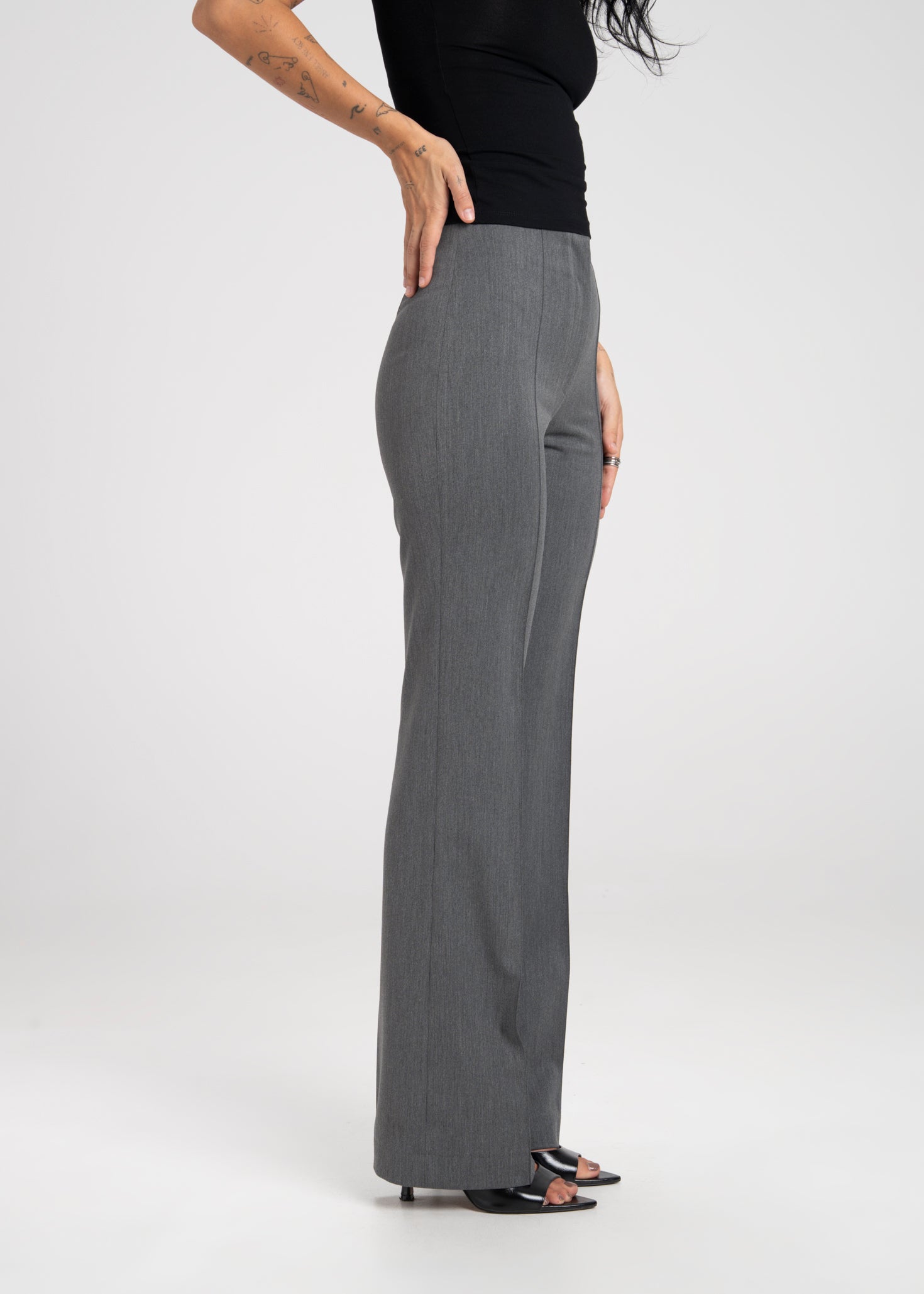 Jagger Flare Trousers - Black 