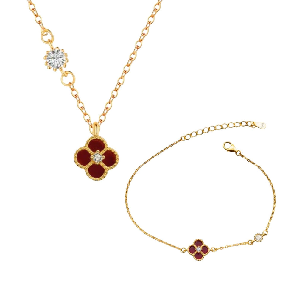 Red Single Clover Set