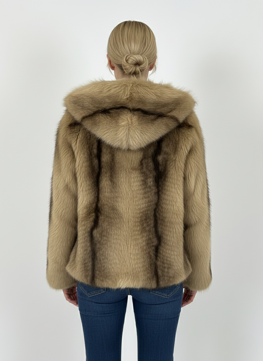 Luxurious Hooded Faux Fur Coat – Ultimate Warmth & Elegant Style | BEIGE 3