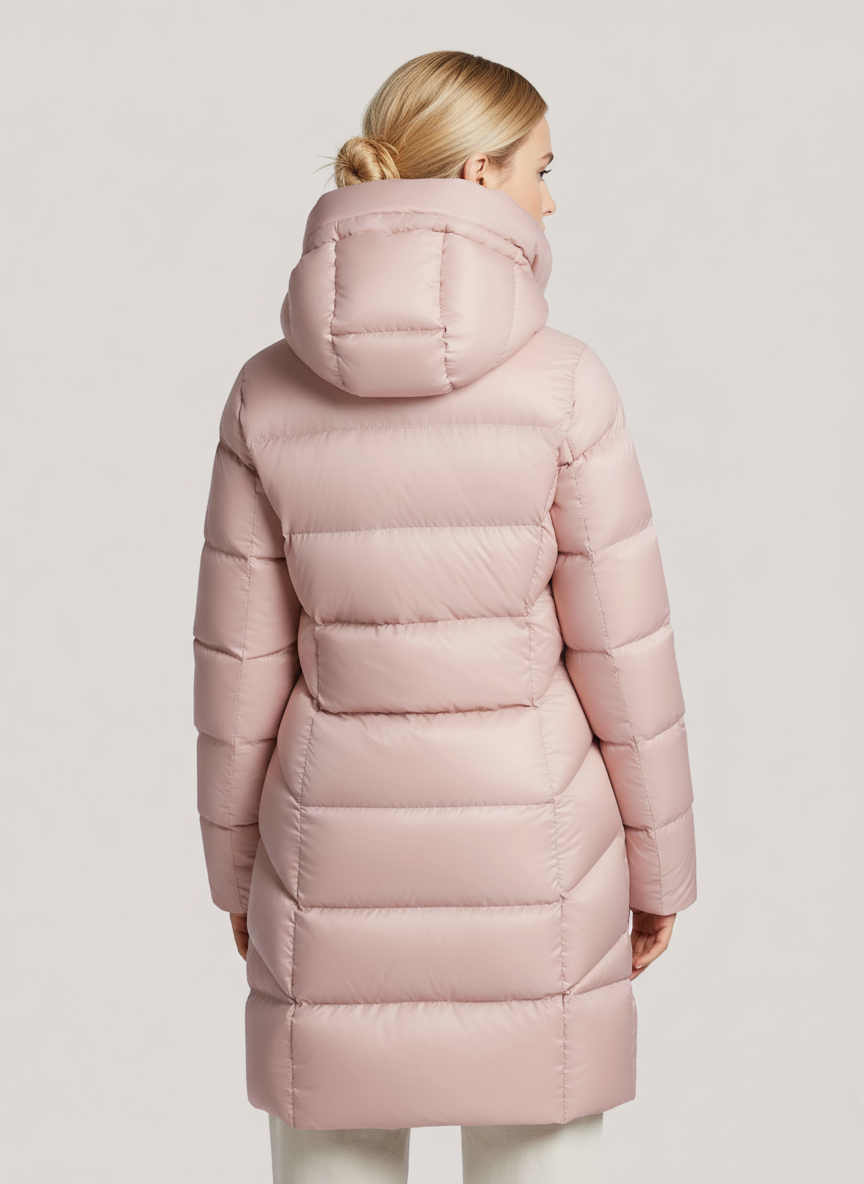 Naomi's Lightweight Down Jacket – Oversized Hood & Cozy Warmth for Winter | PINK 2