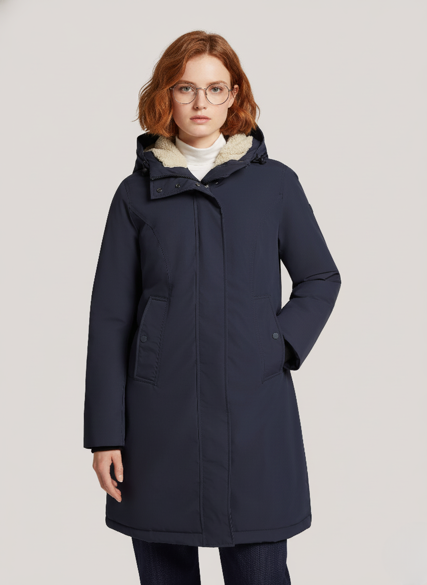 Nylon Poplin Winter Parka – Stylish & Breathable Outerwear for Cold Days | NAVY 1