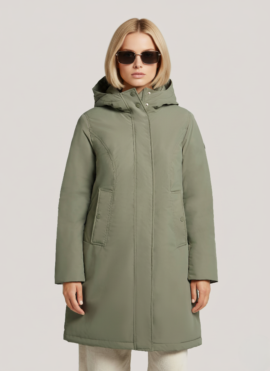 Nylon Poplin Winter Parka – Stylish & Breathable Outerwear for Cold Days | PISTACHIO 1
