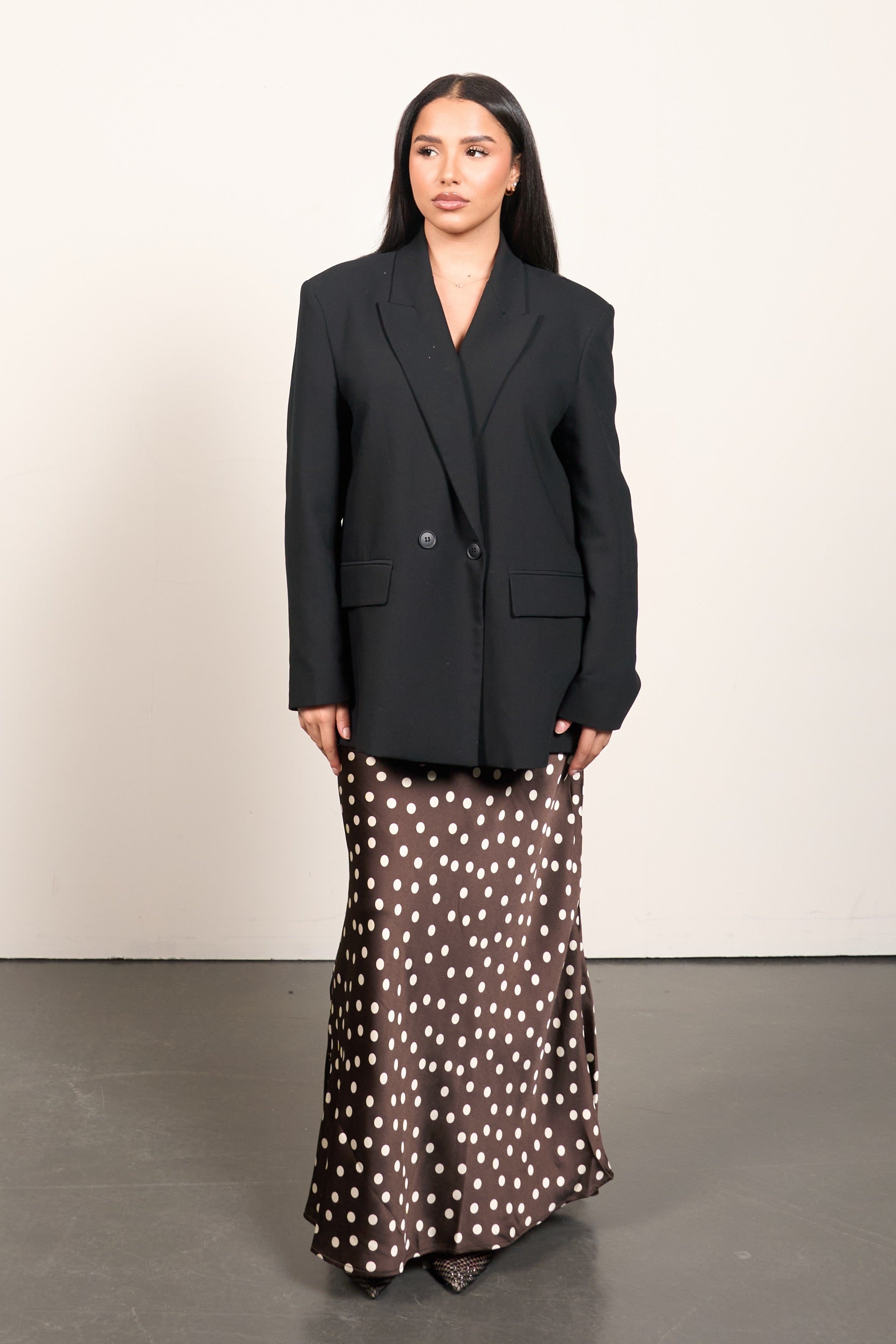 Polka Dot Maxi Skirt – Flowing Women’s Skirt for Everyday Elegance