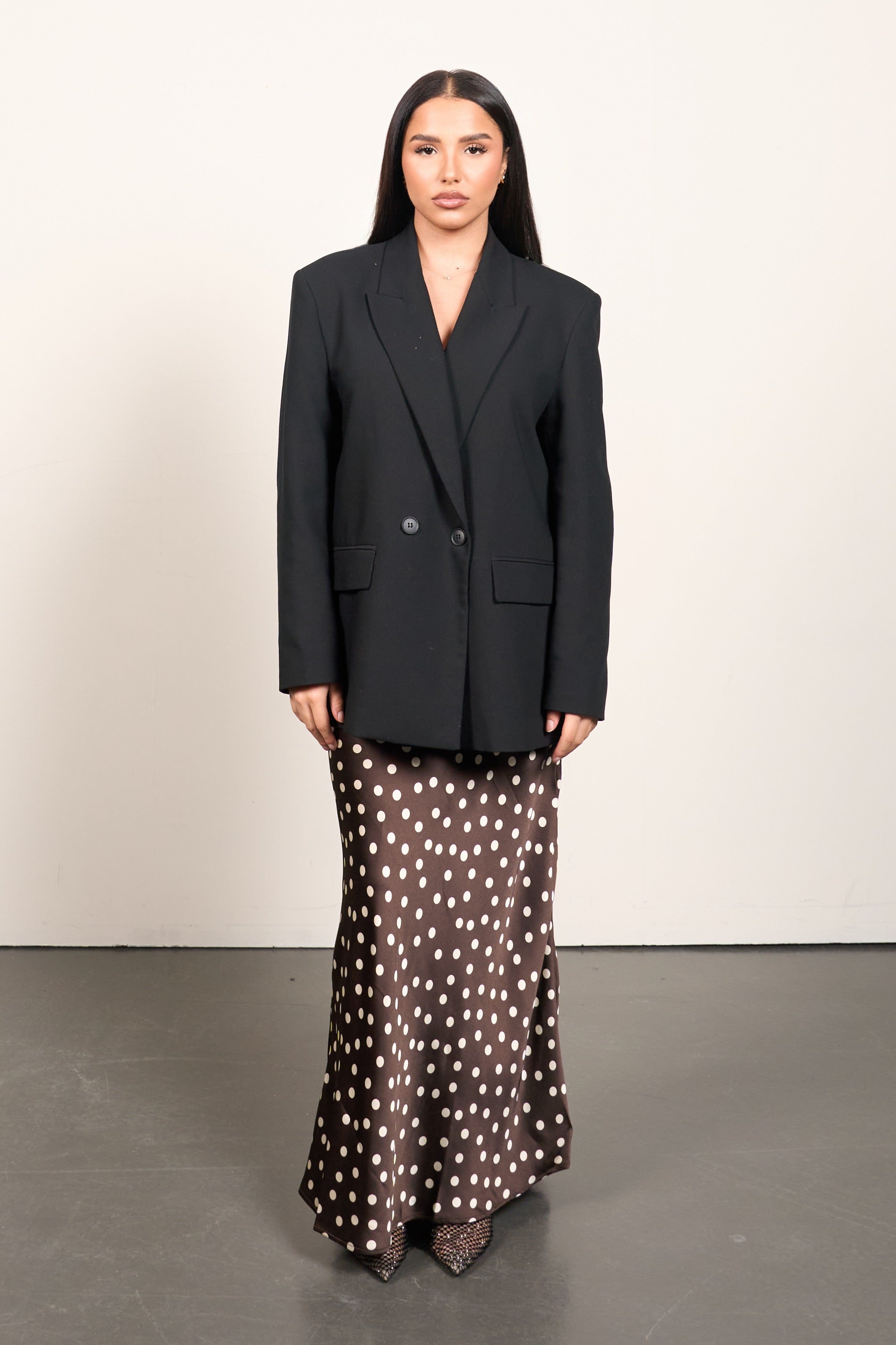 Polka Dot Maxi Skirt – Flowing Women’s Skirt for Everyday Elegance