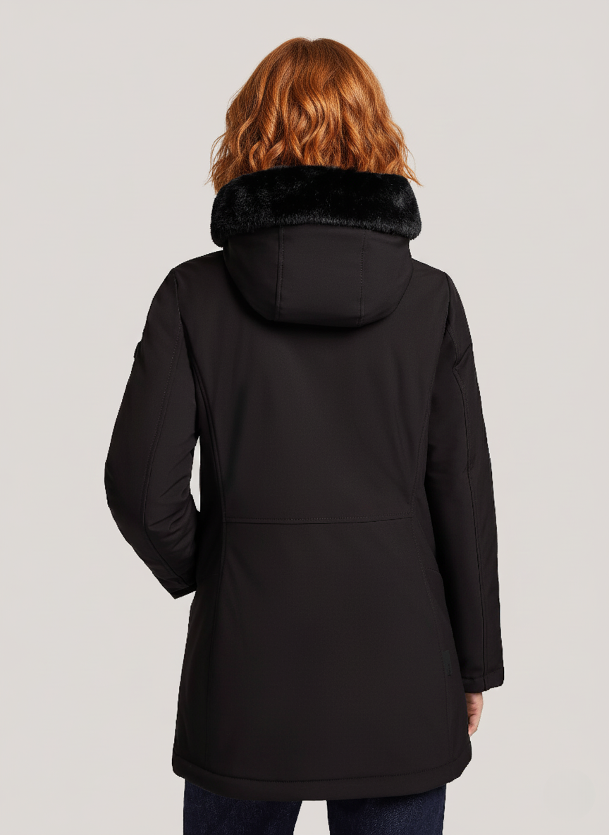 Slim-Fit LAHJA Parka – Waterproof, Windproof & Stylish Winter Outerwear | BLACK 4