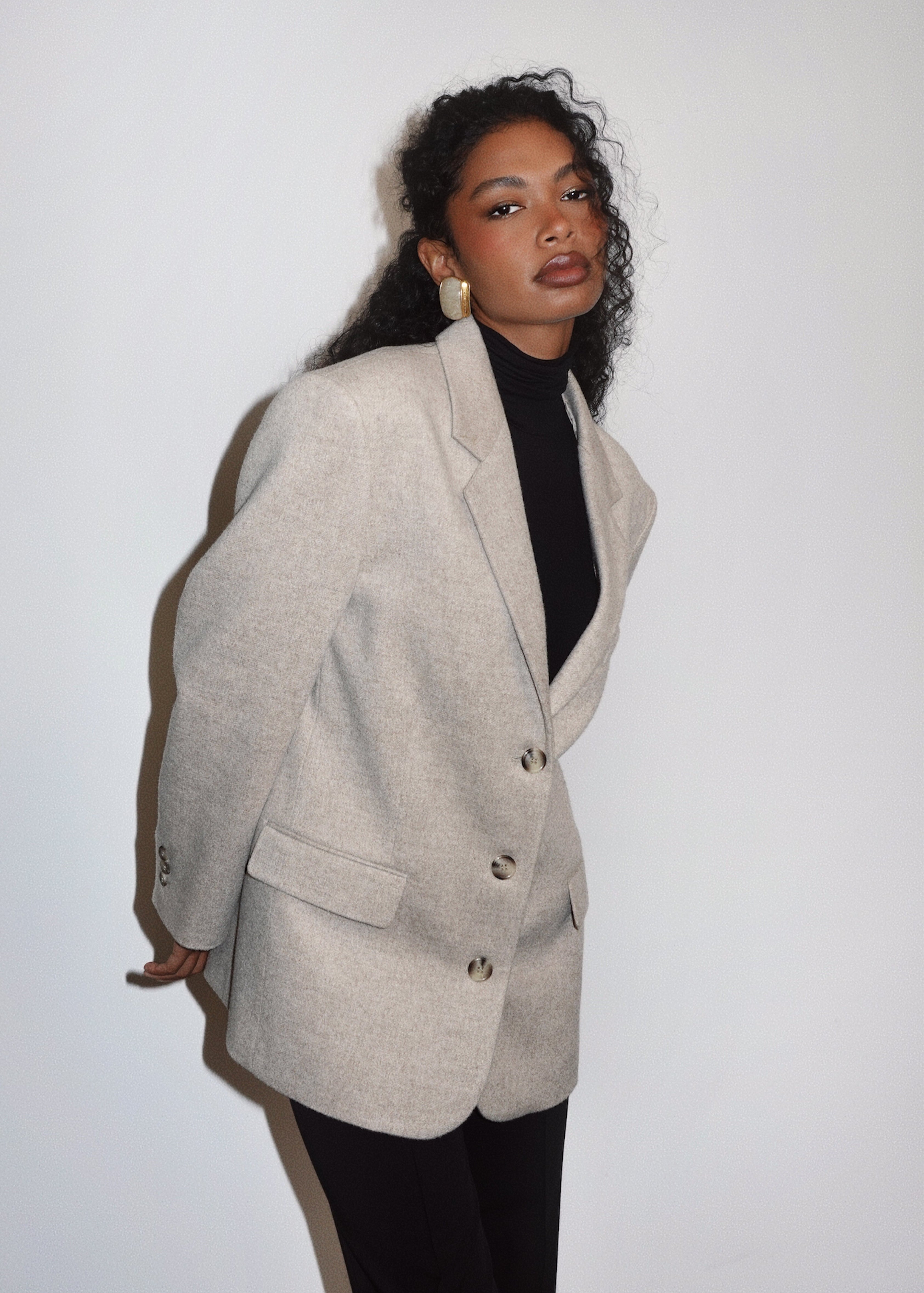 Winter Wool &amp; Cashmere Oversized Blazer