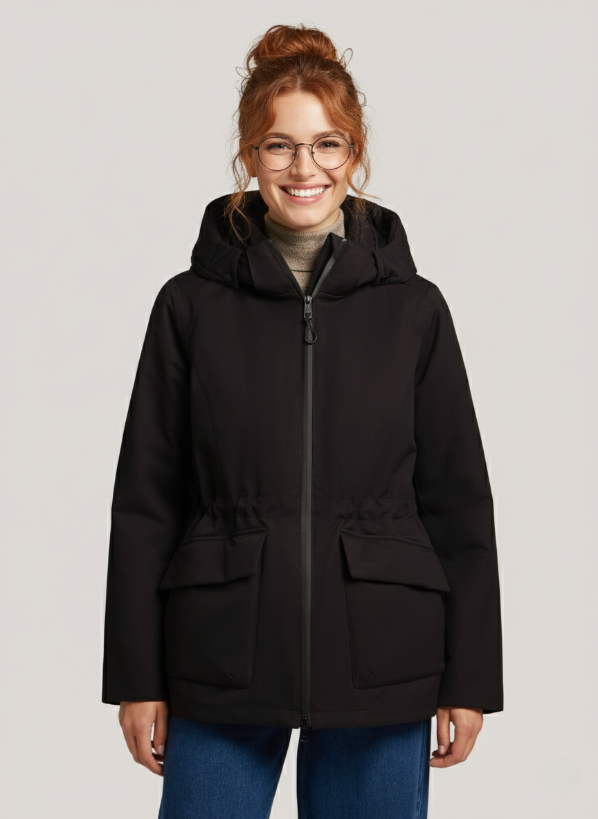 Waterproof Functional Twill Jacket – Stylish & Practical Outdoor Wear | BLACK 1