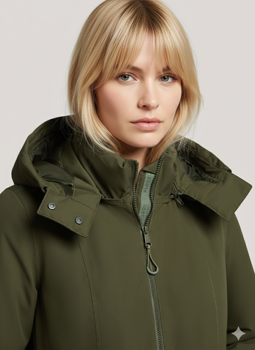 Waterproof & Windproof Twill Jacket – Durable, Breathable Outerwear with Adjustable Hood | GREEN 2