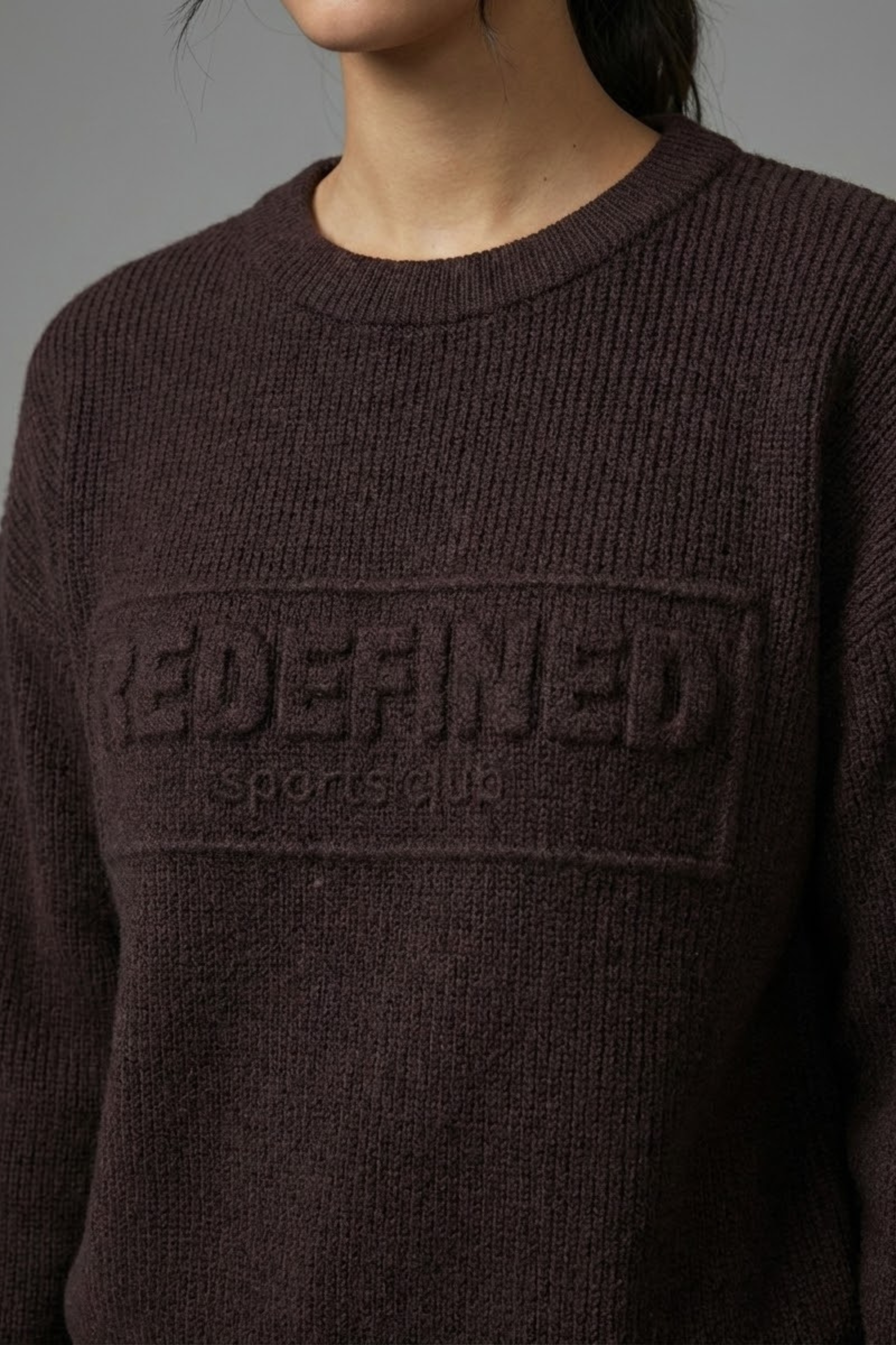 Women’s "Redefined Sports Club" Embossed Sweatshirt – Casual & Comfortable 3