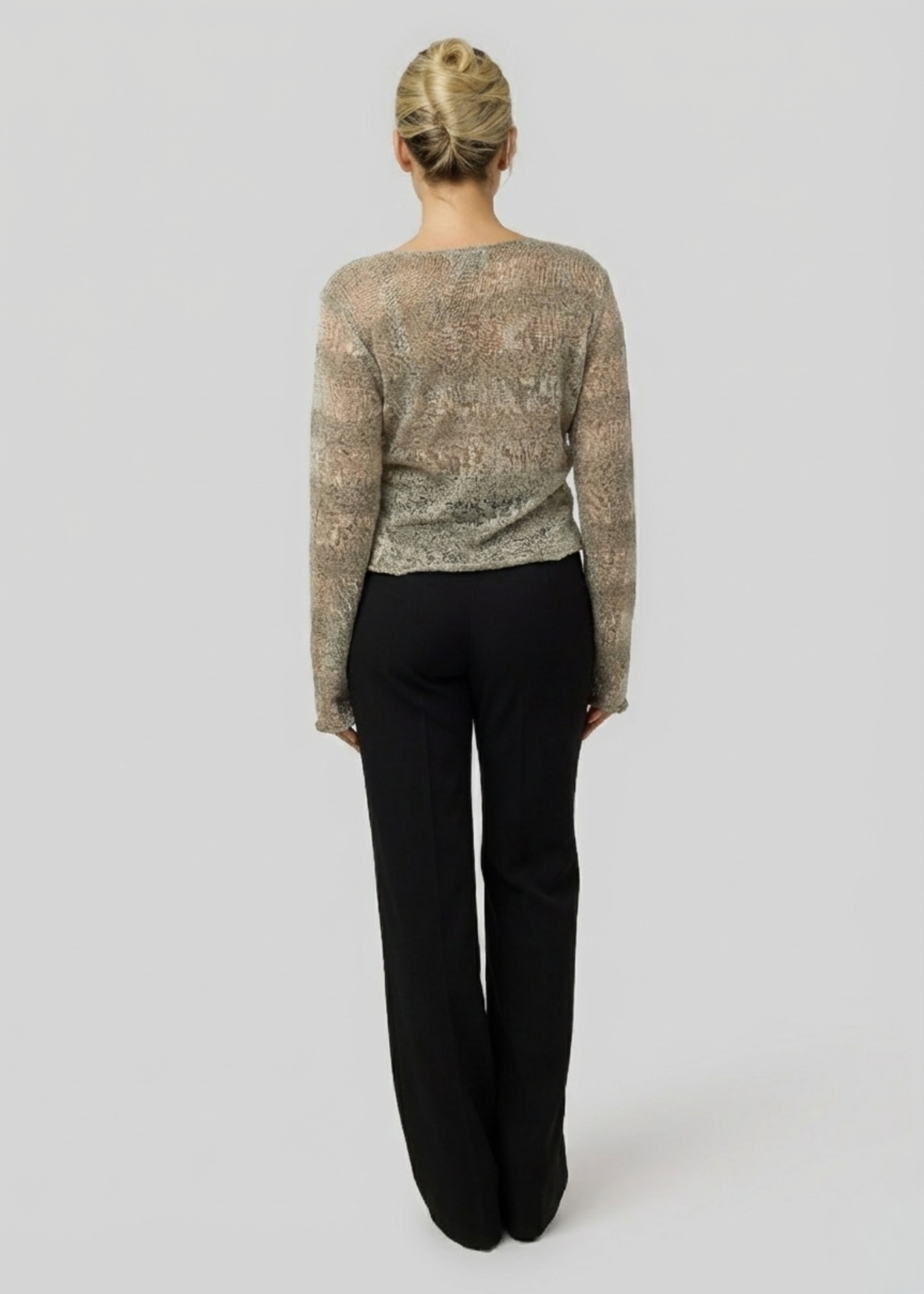 Women’s Sheer Striped Ace Sweater – Lightweight & Relaxed Fit for Effortless Layering 3