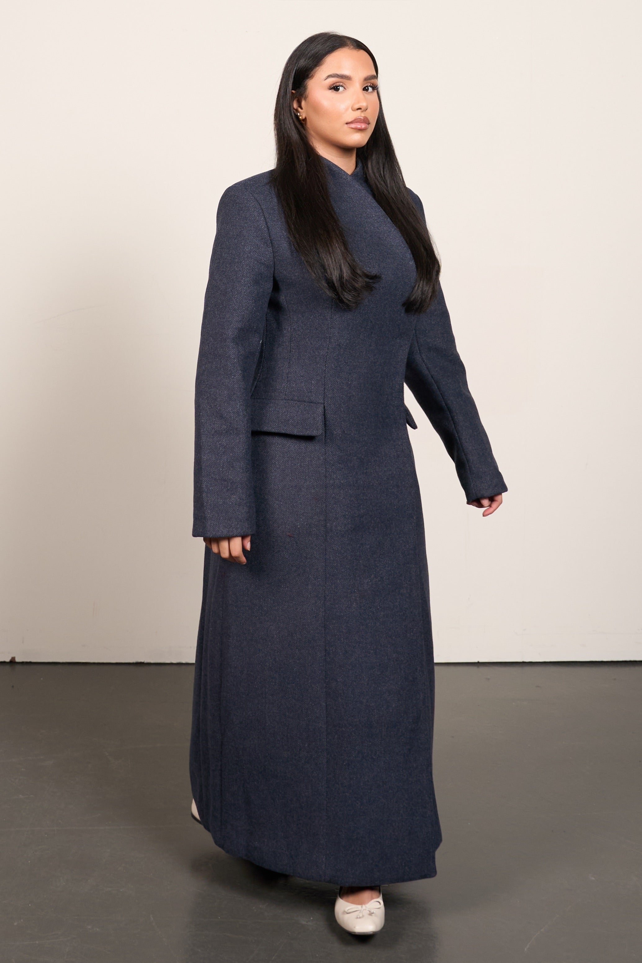 Wool Blend Waist Coat - Grey