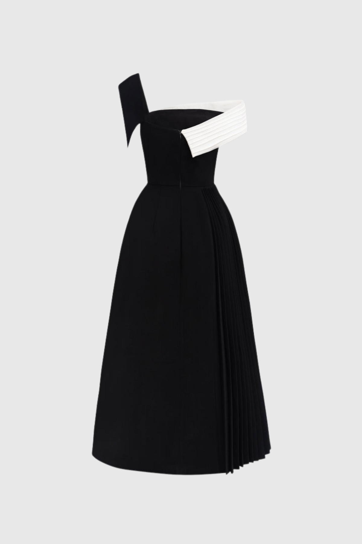 Ya Asymmetric Lapel Midi Dress