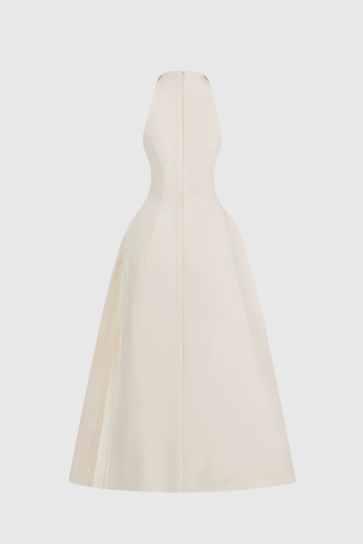 Zion Sleeveless Ruch Deconstruct Maxi Dress In White