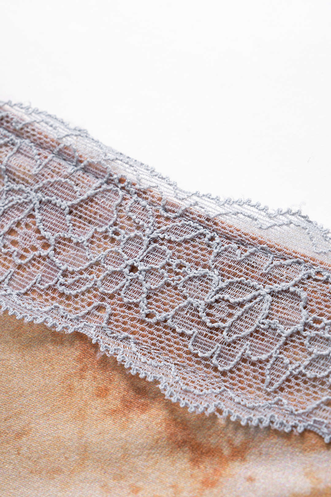 Abstract Print Lace Bustier Patchwork Tie-Up Slip Sleeveless Maxi Dress 