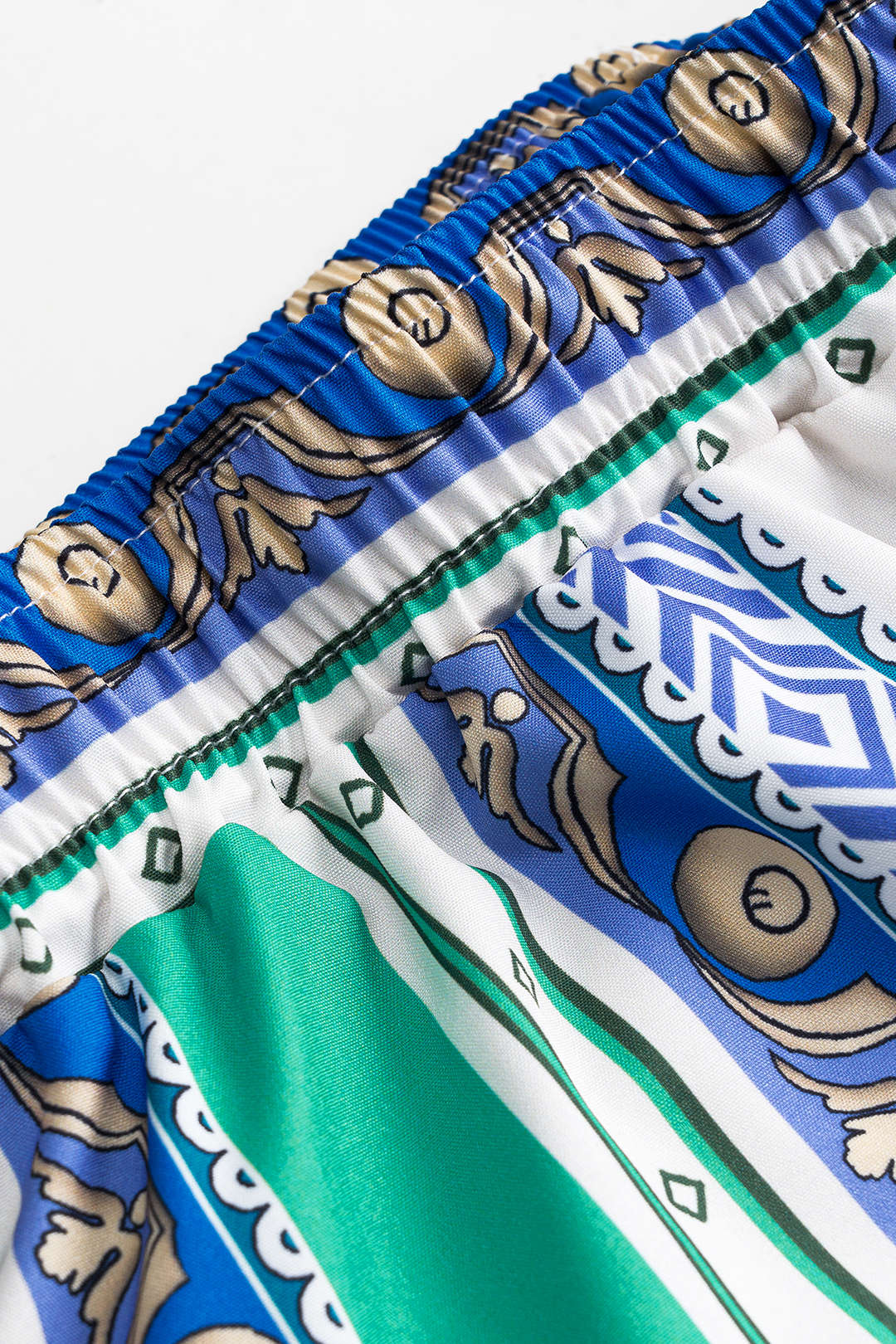 Bohemian print tie for shirt and shorts set 