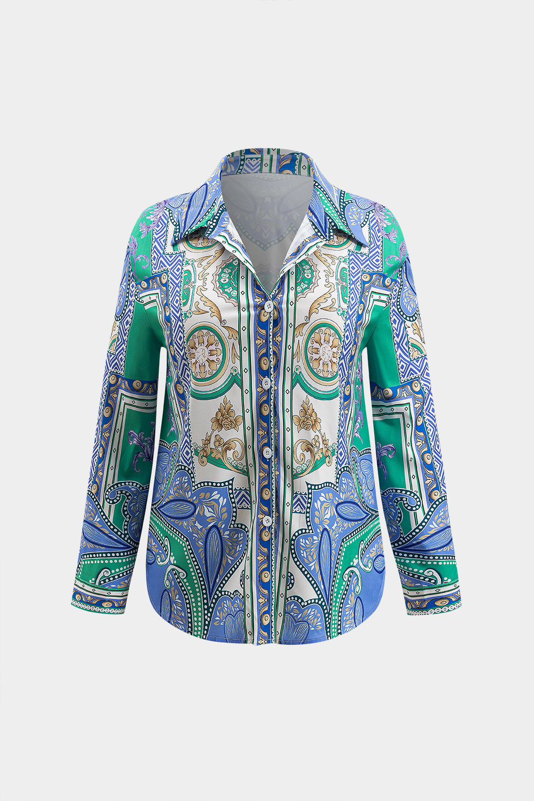 Bohemian print tie for shirt and shorts set 