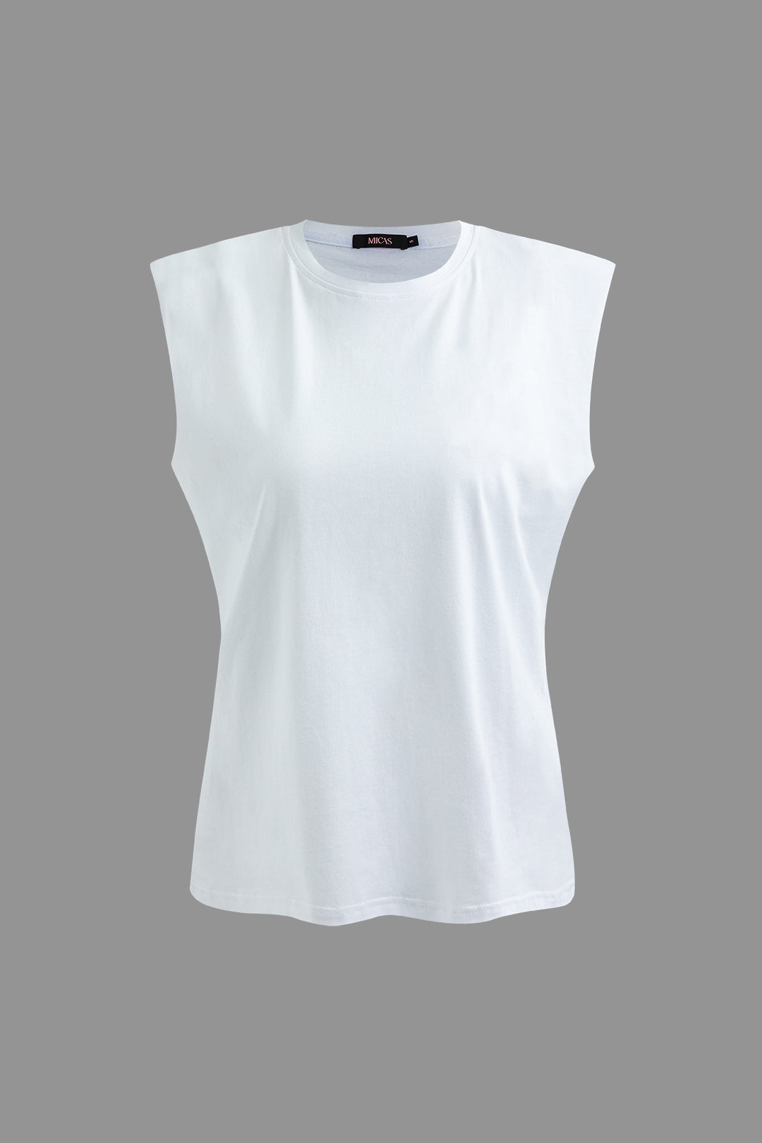 Basic solid sleeveless T-shirt 