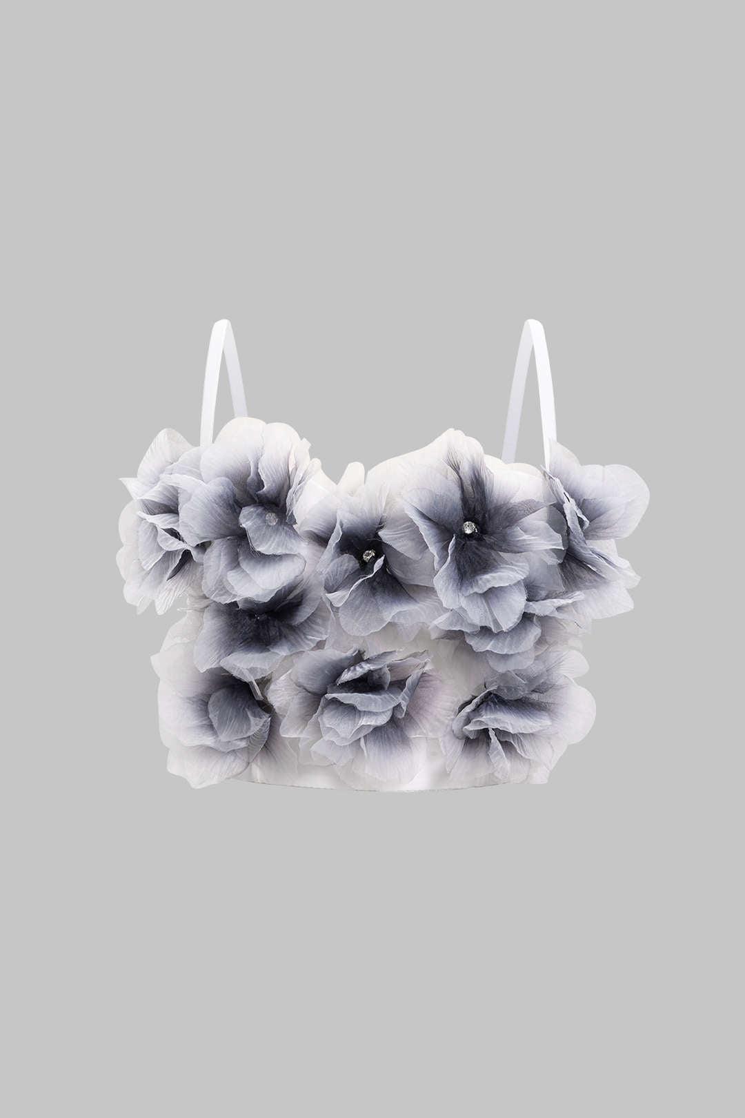 3D floral bustier slip cami top 