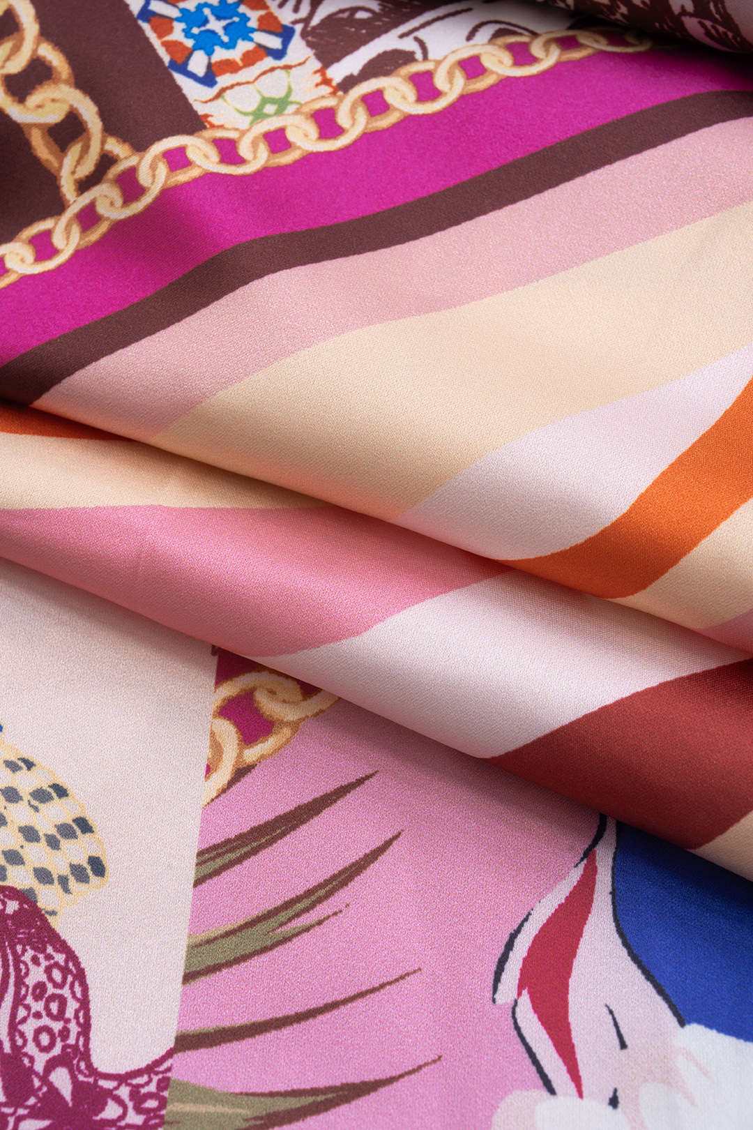 Abstract print backless tie-up top and pants set 