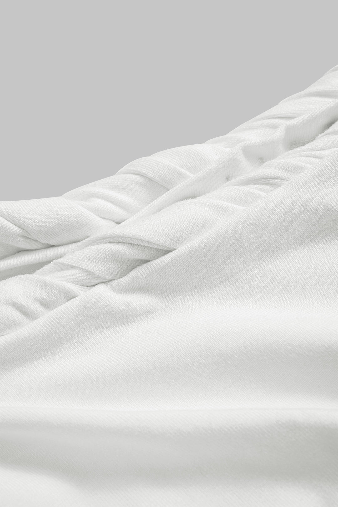 Asymmetrical Ruched Twist Knot Short Sleeve Mini Dress 