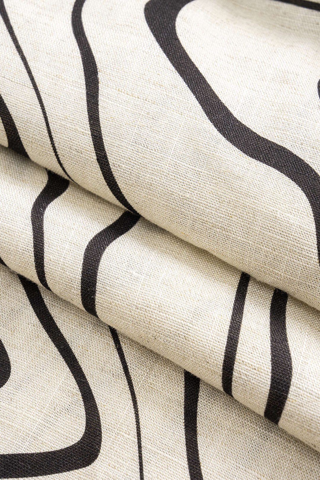 Abstract Print Linen Pocket Trousers 