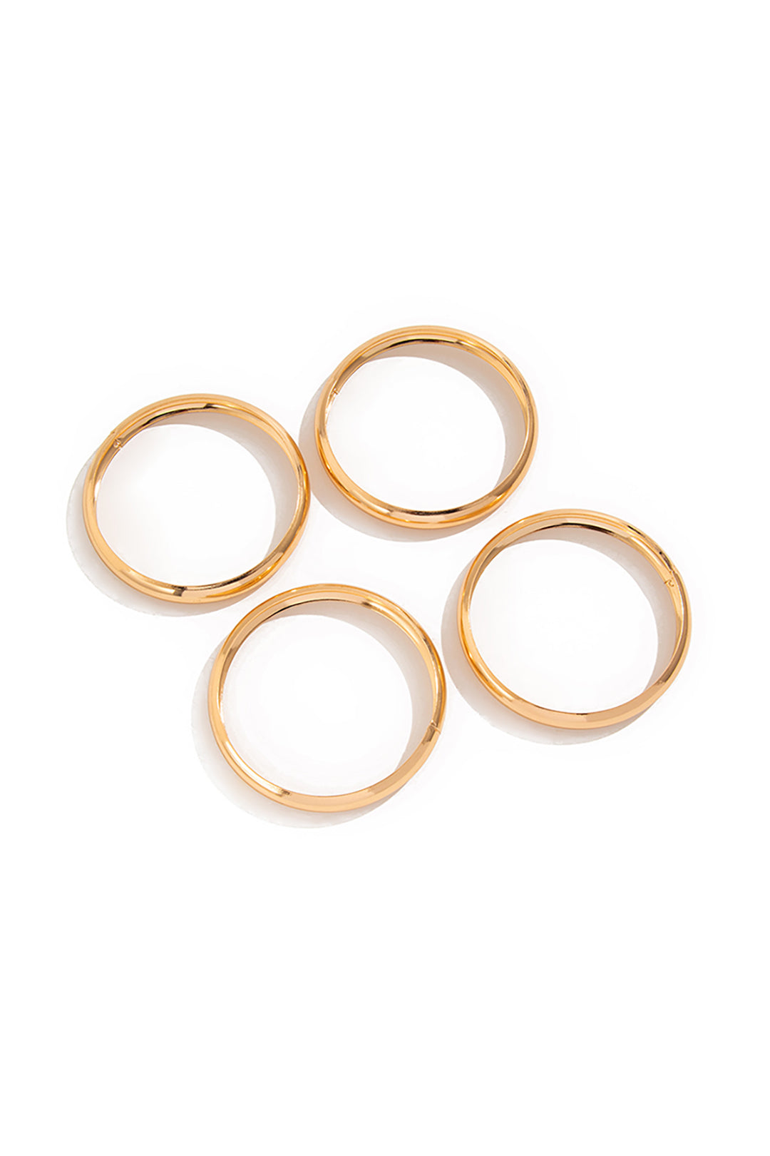 4 pc smooth simple shape braceletet set 