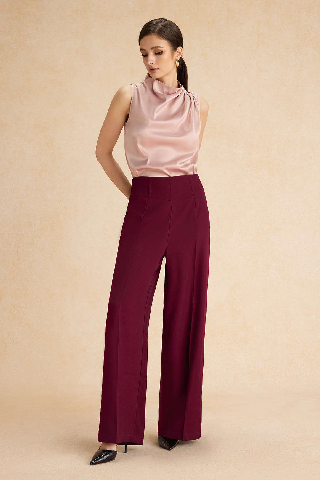 Basic High Waisted Wide Leg trousers 