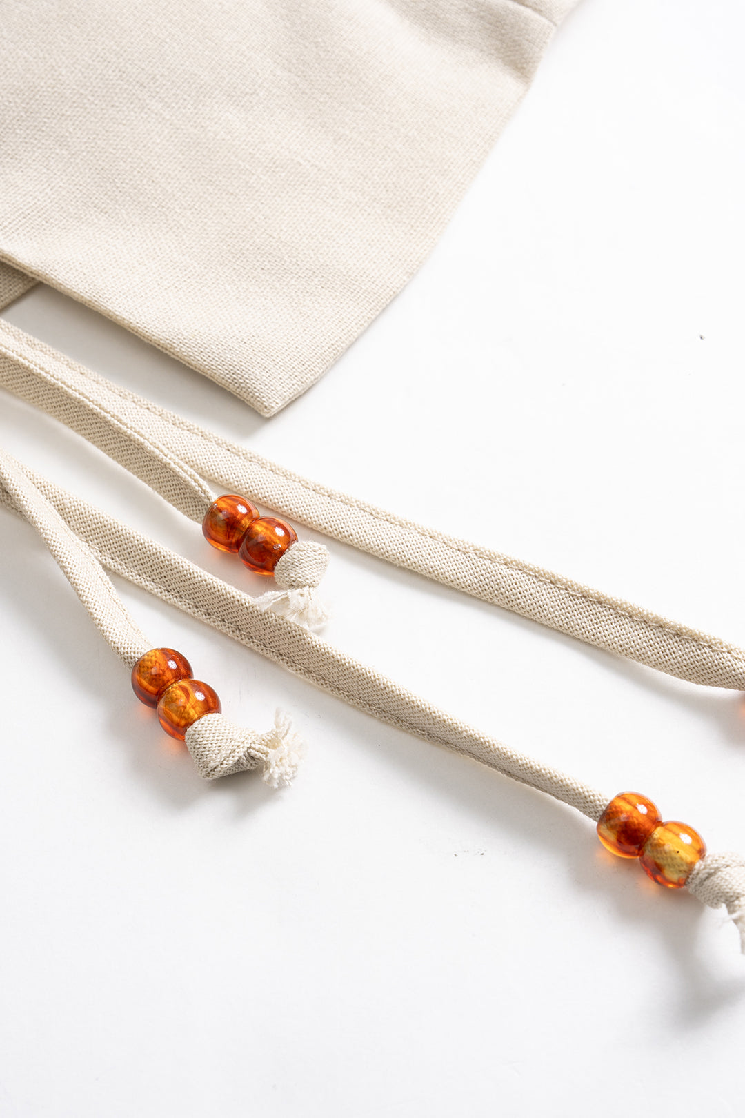 Beaded Tie Front Blended Vest 