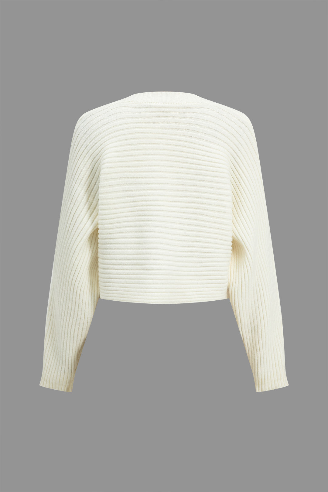 Basic Solid Sweater Long-Sleeve Top 