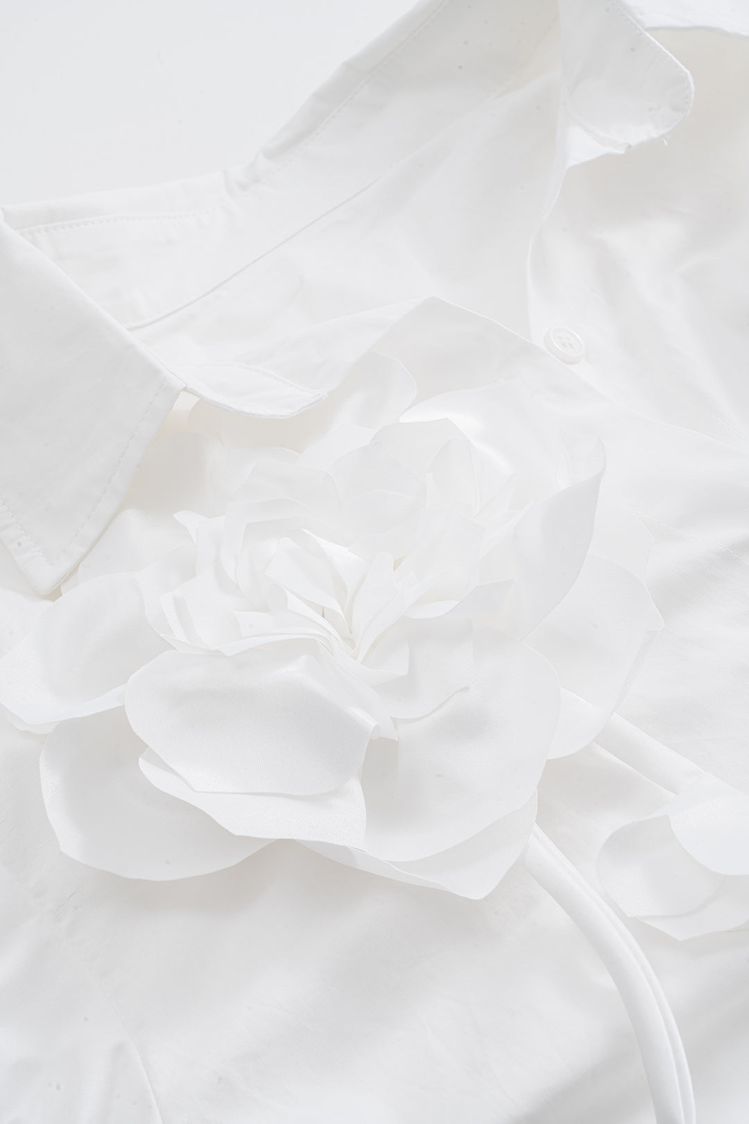 3D floral long-sleeved shirt 