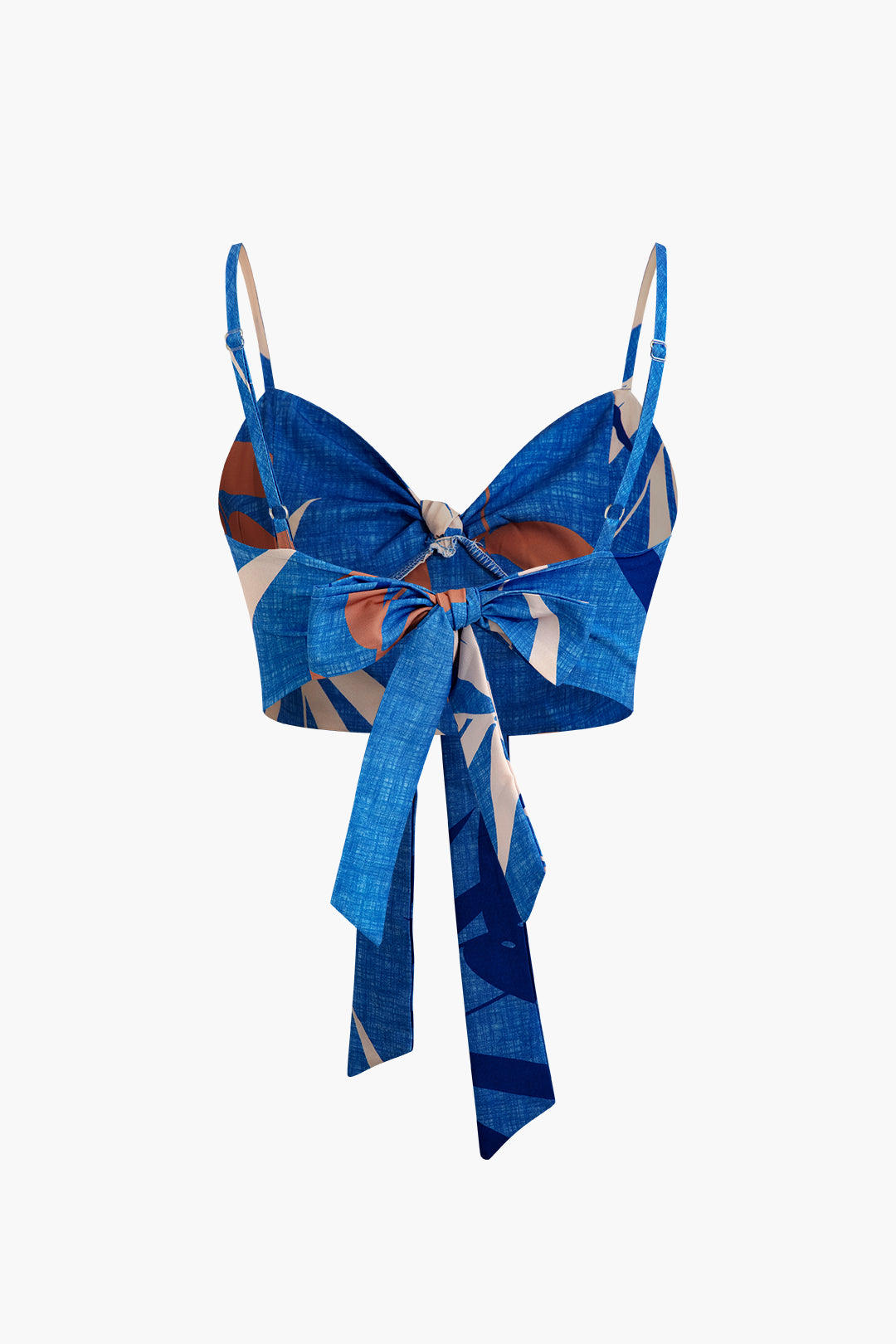 Bamboo leaf print cami top and pants set 