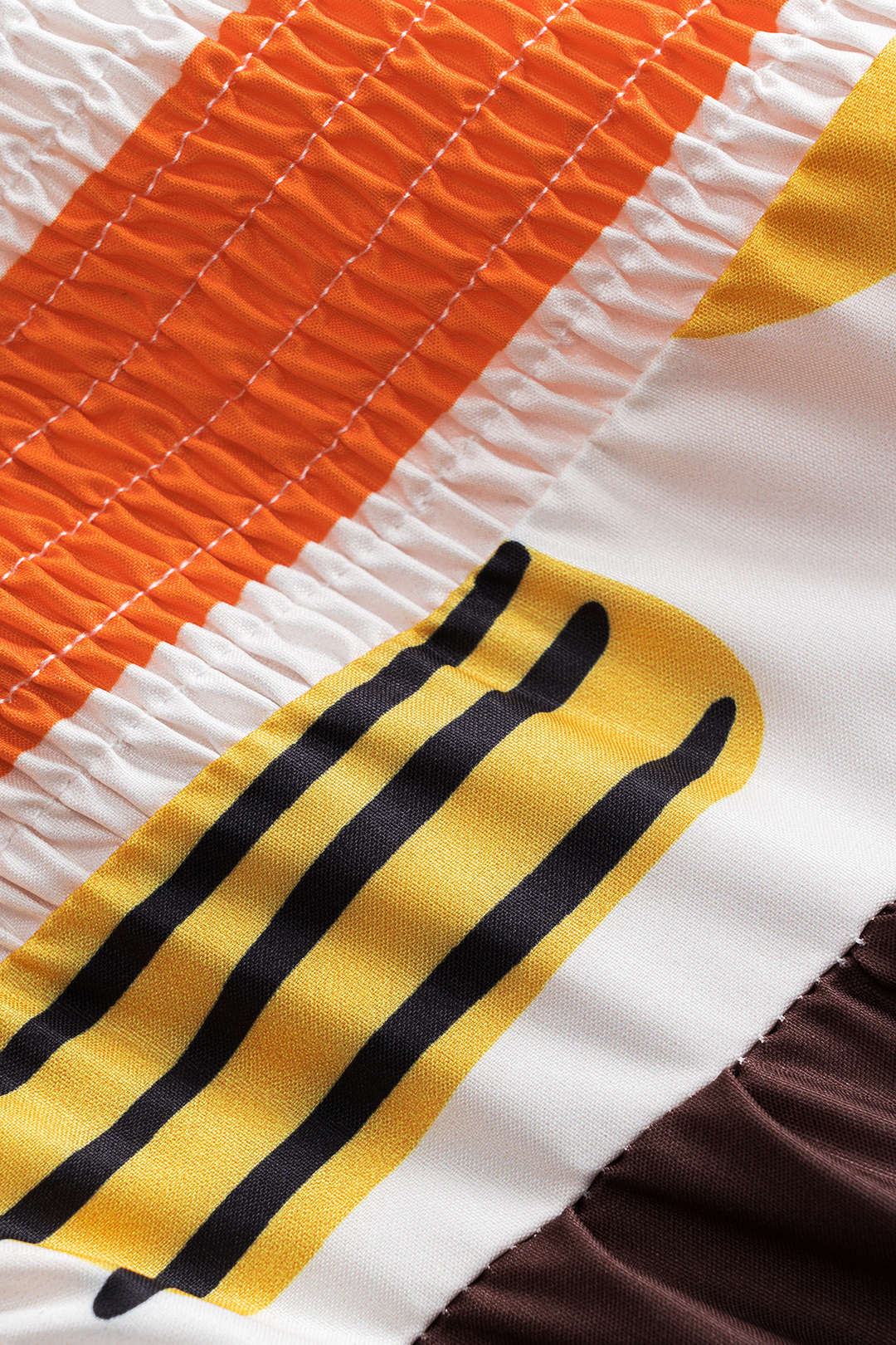 Abstract print ruffle tie front slip jumpsuit 