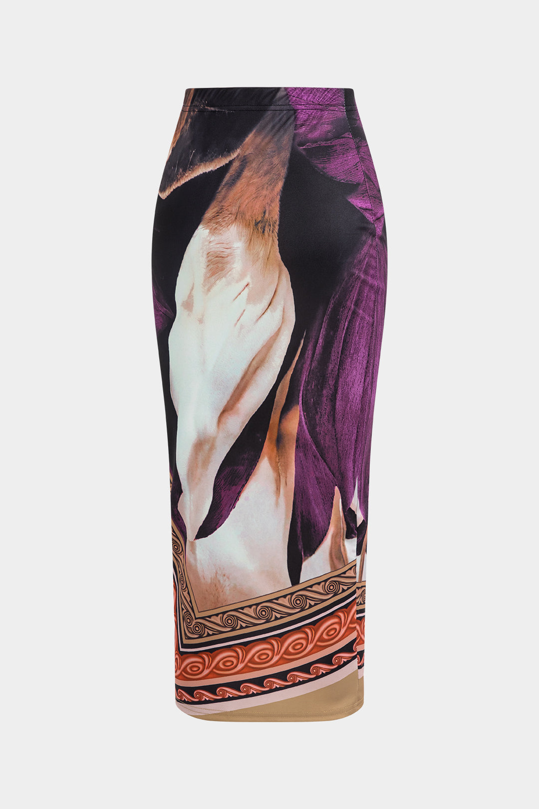 Summary Floral Print Long Sleeve Top and MIDI Skirt Set 