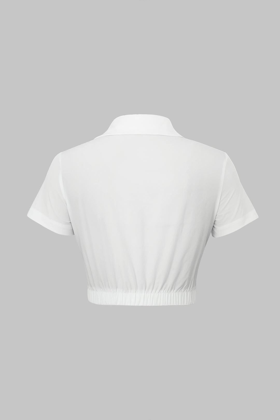 Basic cropped shirt with twist detail 