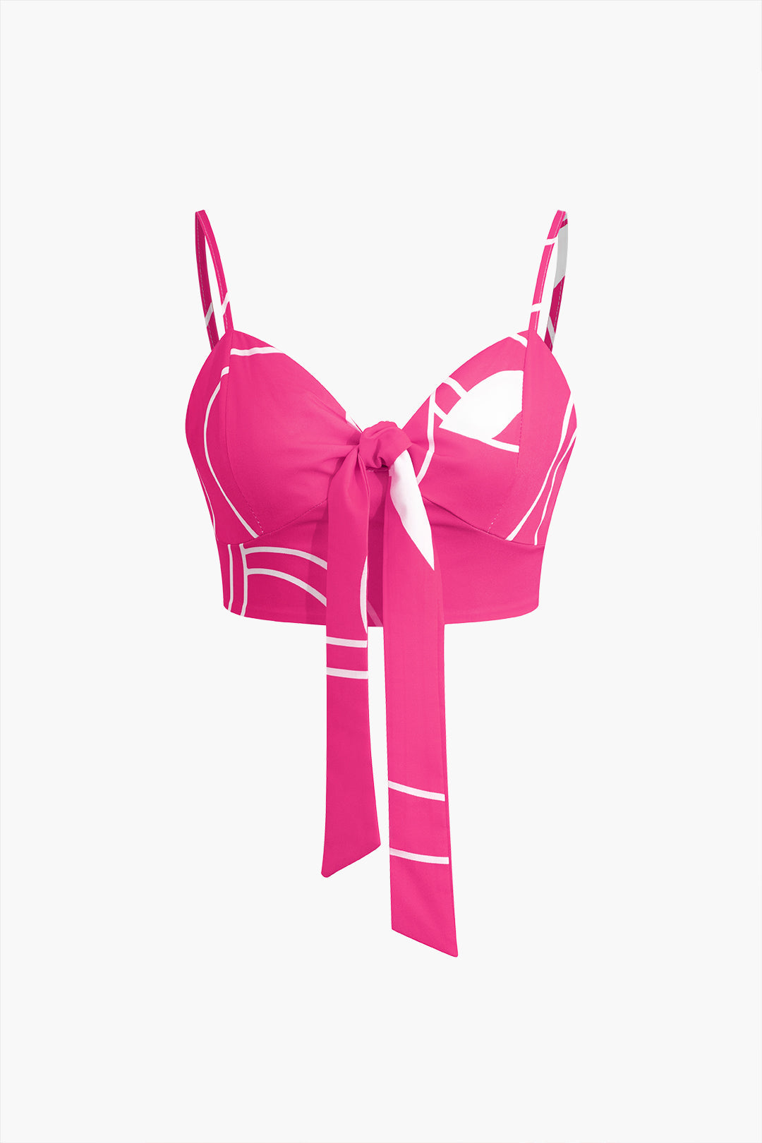 Bamboo leaf print cami top and pants set 