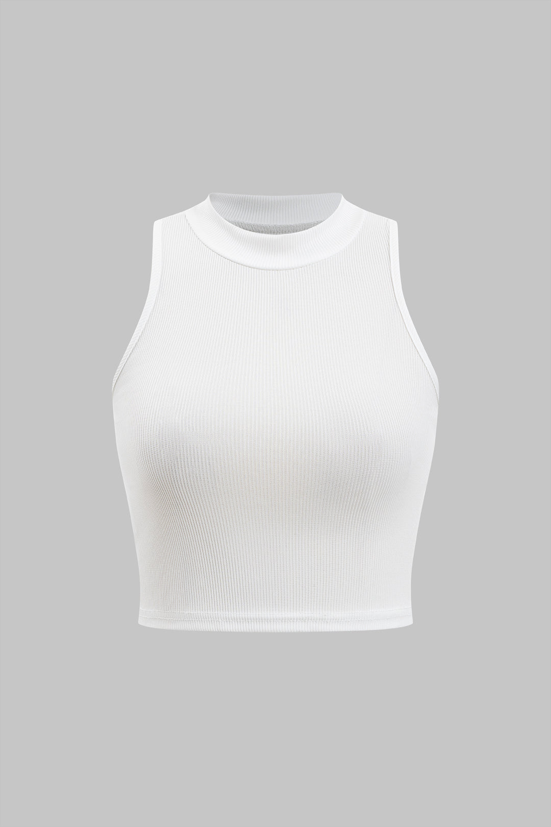 Basic textured sleeveless tank top 