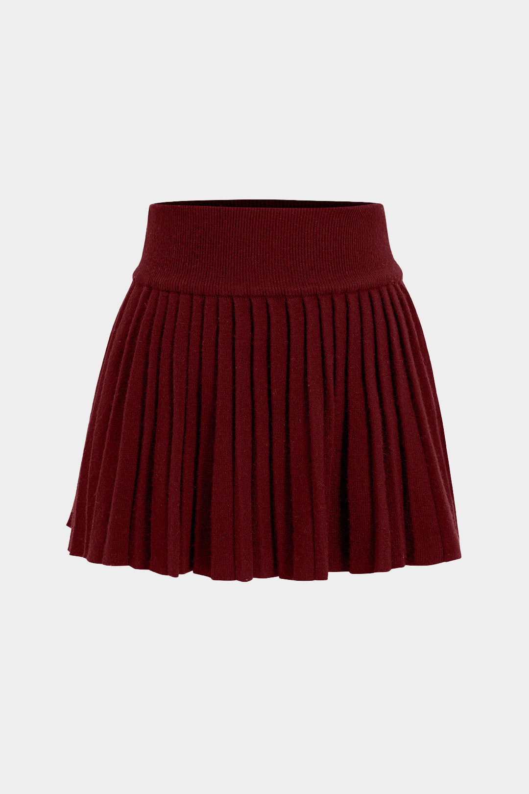 Basic knitted pleated skirt 