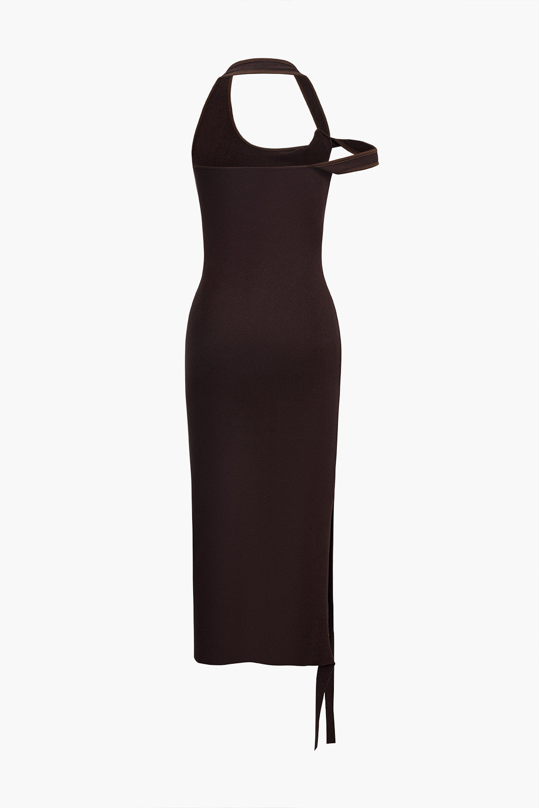 Asymmetrical Halter Cut Out Midi Dress 